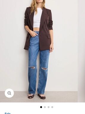 Good American Dark Chocolate Two-Piece Suit Blazer & Trousers